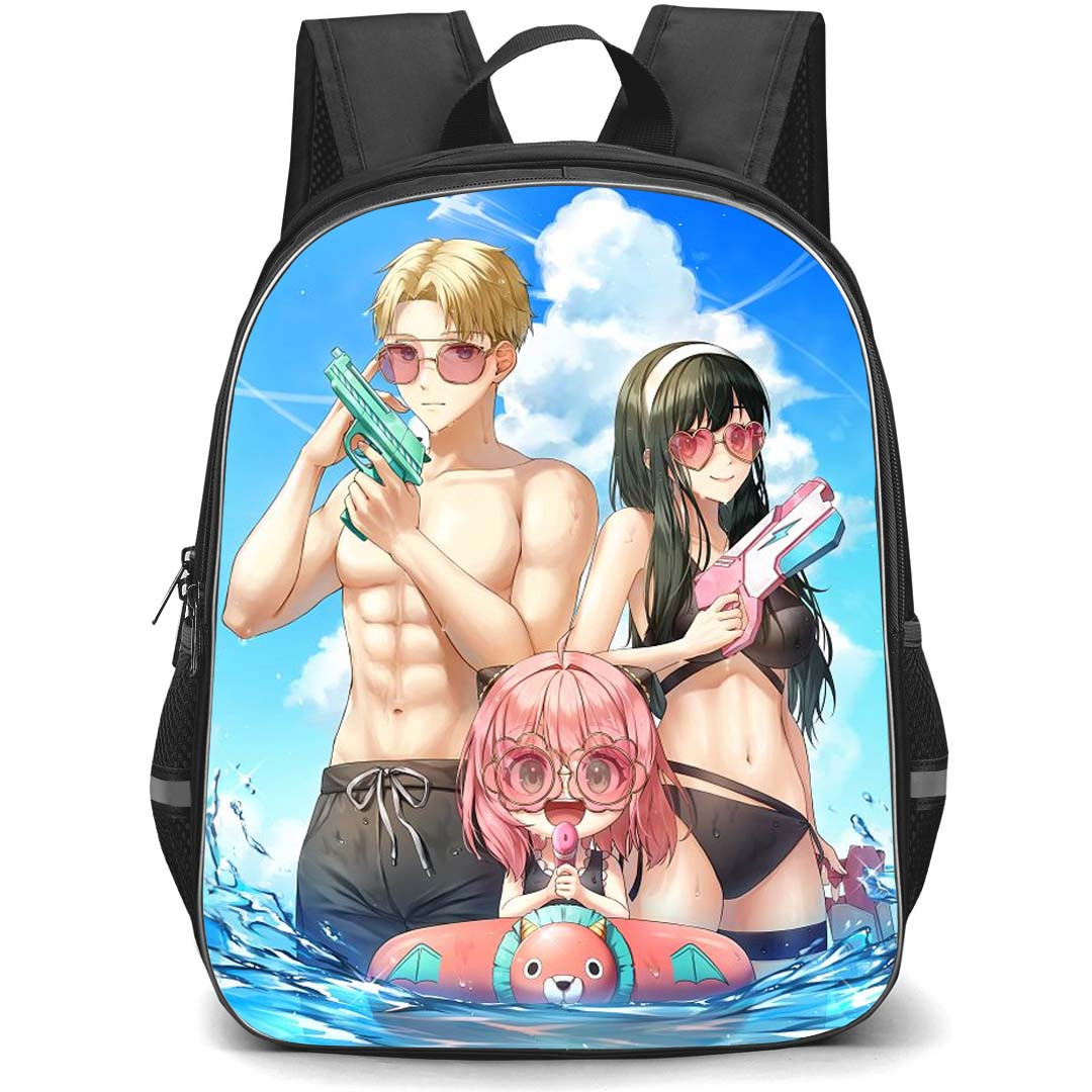 Spy X Family Backpack StudentPack - Spy X Family Summer Splash Spies Poster