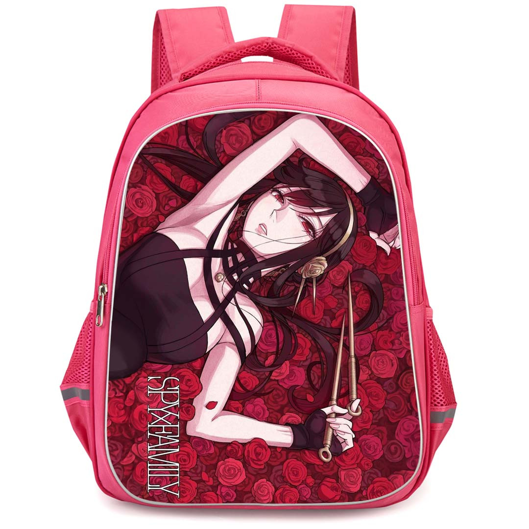 Spy X Family Yor Forger Backpack StudentPack - Yor Forger Laying On Roses Poster