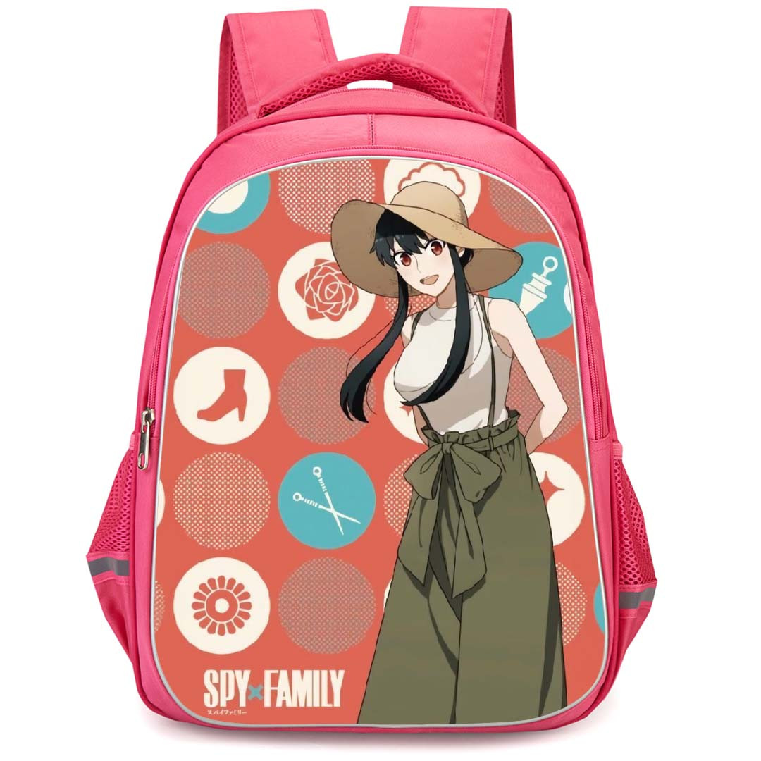 Spy X Family Yor Forger Backpack StudentPack - Yor Forger Standing On Retro Background