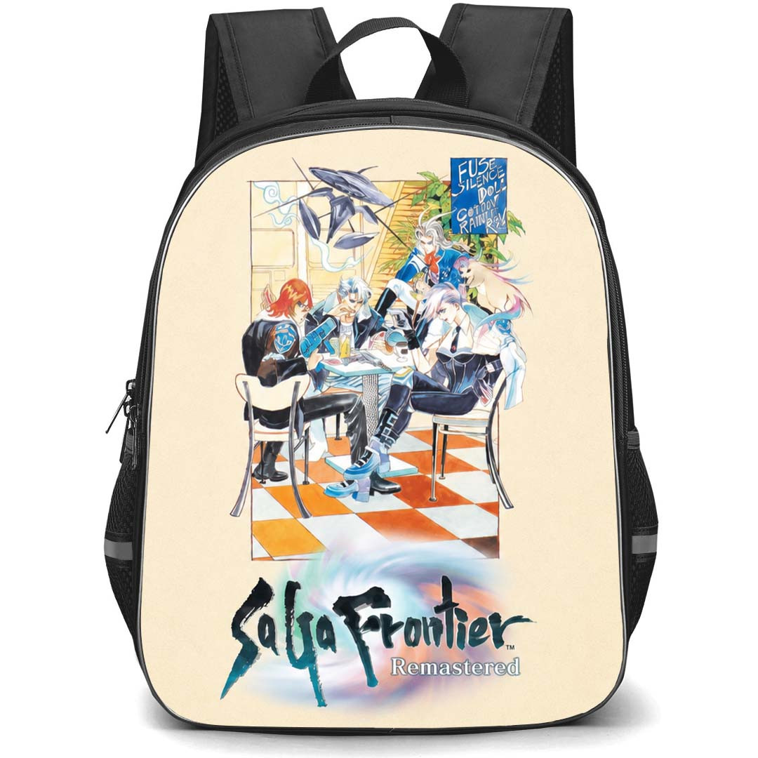 SaGa Frontier Backpack School Bag StudentPack - SaGa Frontier Characters Sitting Fierce Game Poster