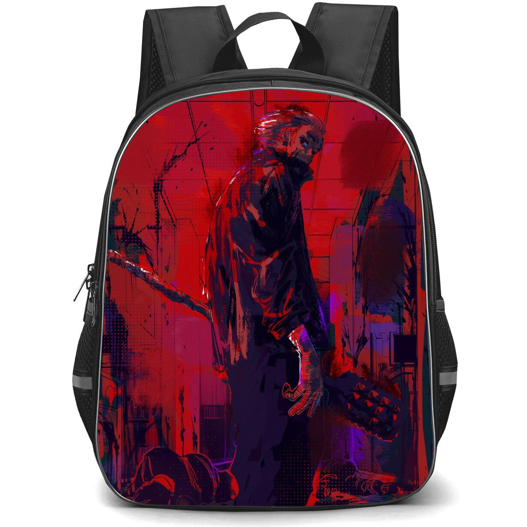 Sakamoto Days Gaku Backpack StudentPack - Gaku Standing Red Anime Art Poster