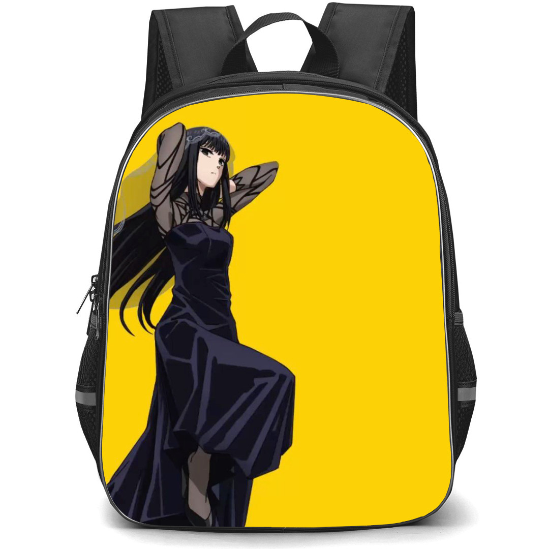 Sakamoto Days Osaragi Backpack StudentPack - Osaragi Standing On Yellow Background
