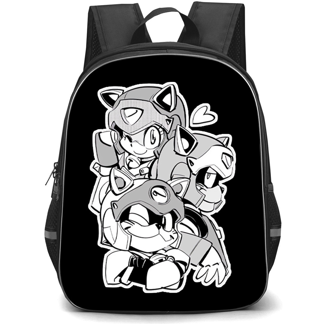 Samurai Pizza Cats Backpack School Bag StudentPack - Samurai Pizza Cats Characters Black And White Sticker