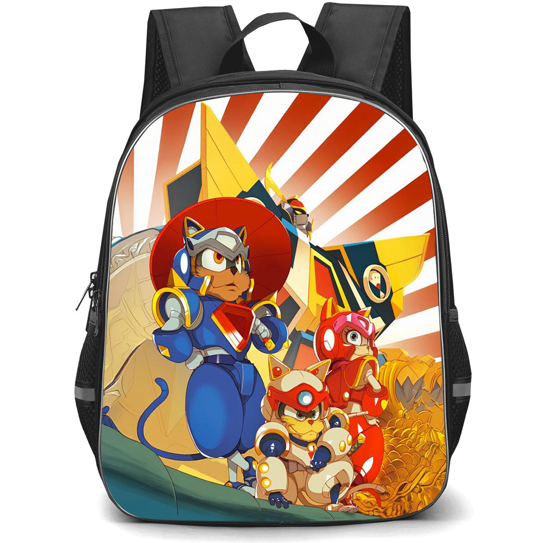 Samurai Pizza Cats Backpack School Bag StudentPack - Samurai Pizza Cats Characters Cartoon Art Poster