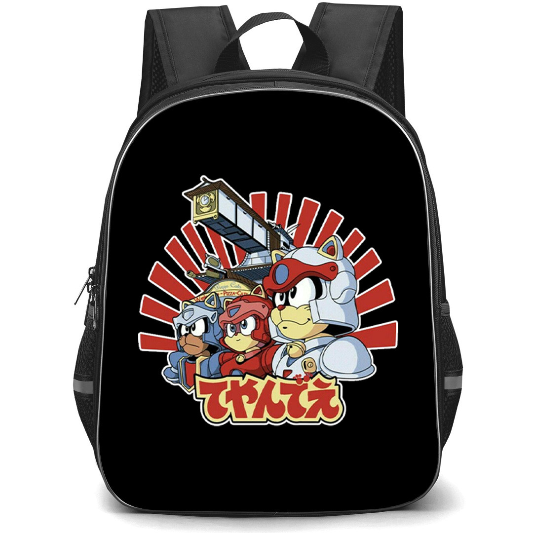 Samurai Pizza Cats Backpack School Bag StudentPack - Samurai Pizza Cats The Nyankee Trio of Little Tokyo Sticker