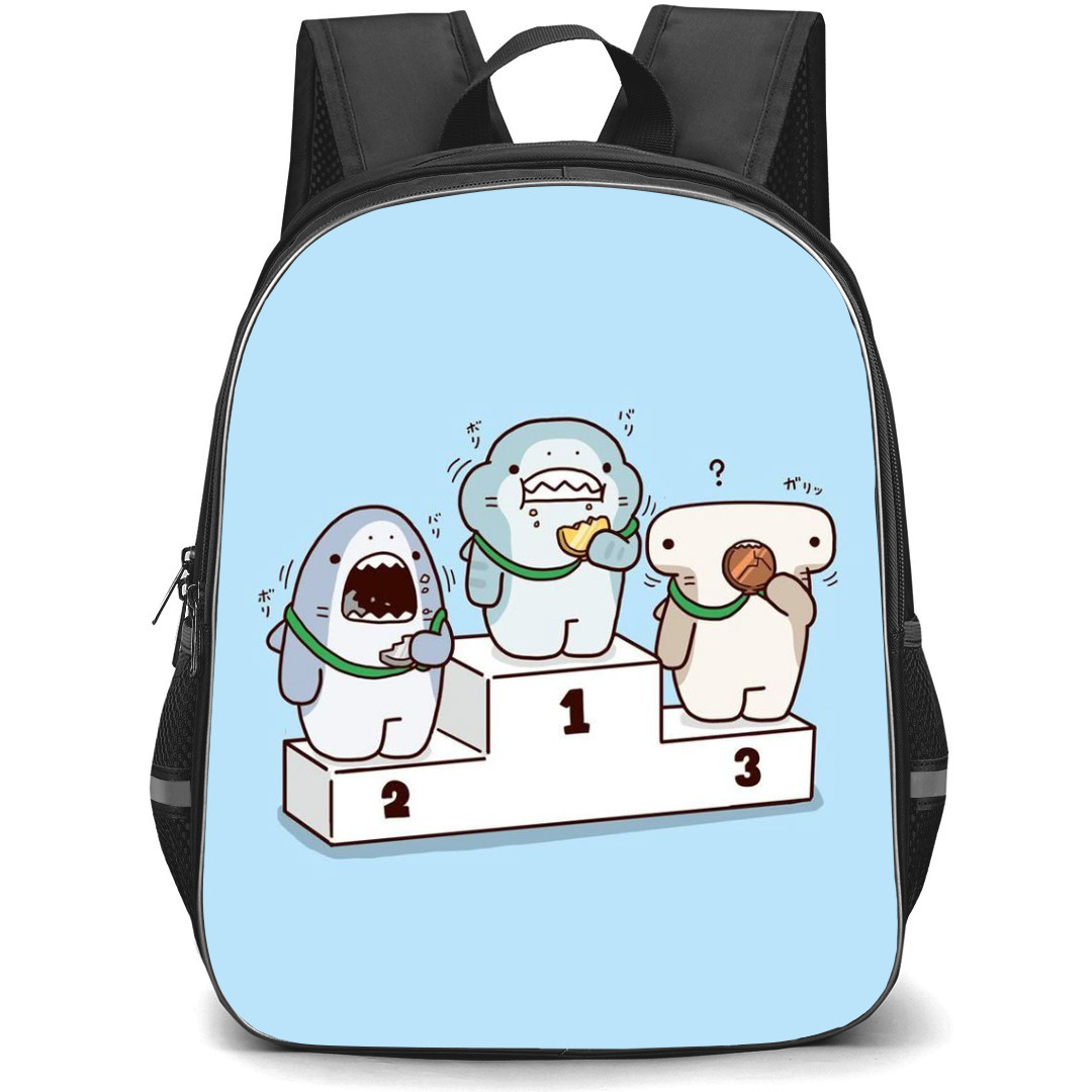 Samezu Shark Backpack StudentPack - Samezu Shark Characters Competition Winners Blue Background
