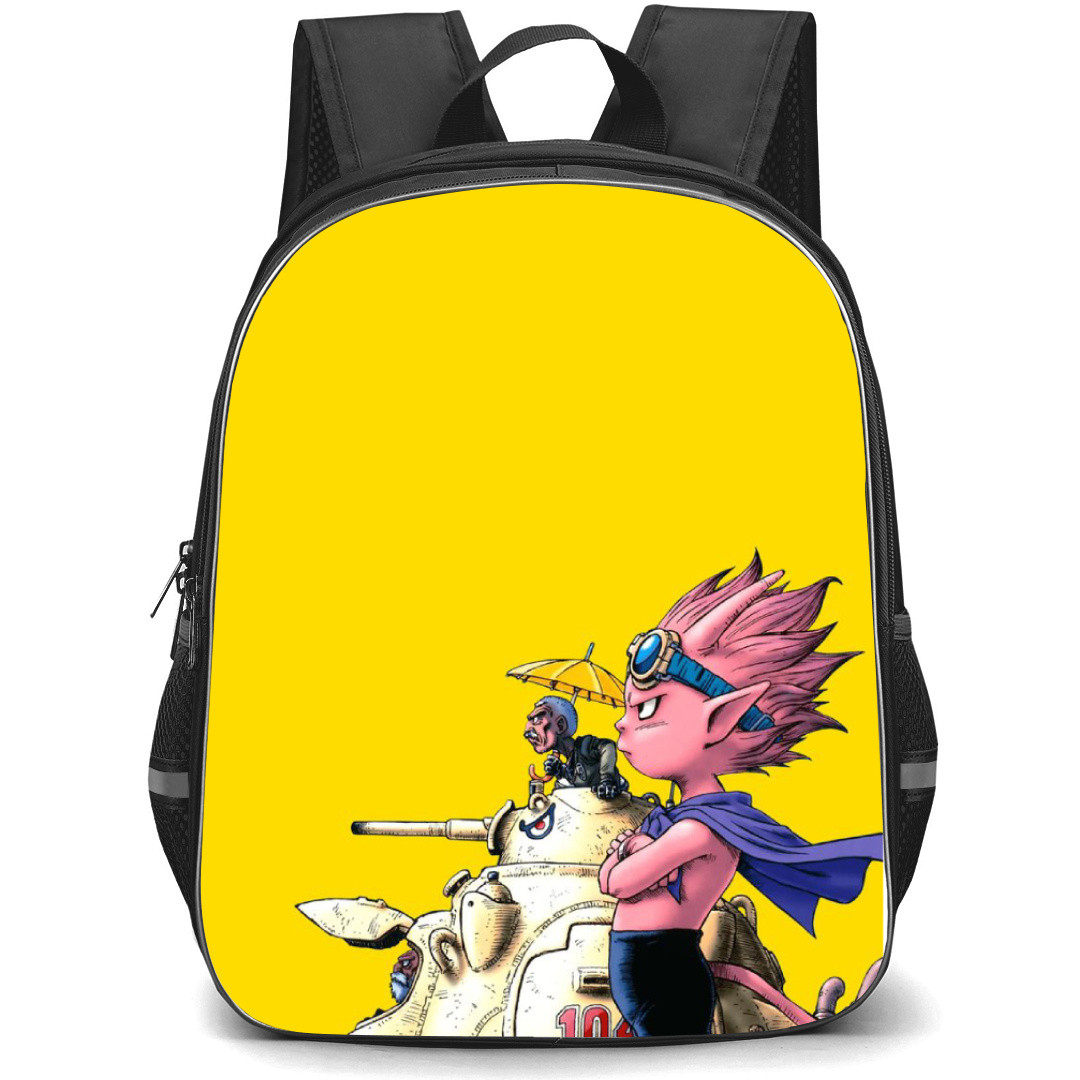 Sand Land Backpack StudentPack - Characters Fierce In Yellow Background