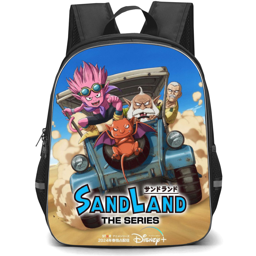 Sand Land Backpack StudentPack - Characters Riding A Car Poster