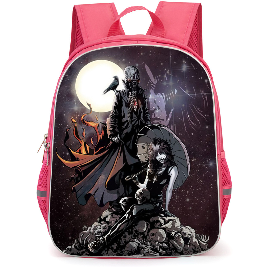 The Sandman Backpack School Bag StudentPack - The Sandman And Death Illustration Art On Moon Background