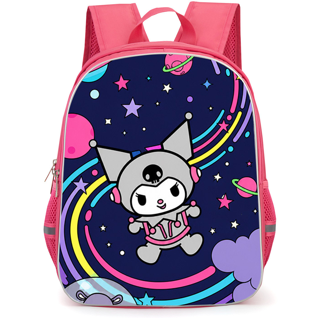 Sanrio Kuromi Backpack School Bag StudentPack - Kuromi Astronaut In Colorful Outer Space Poster