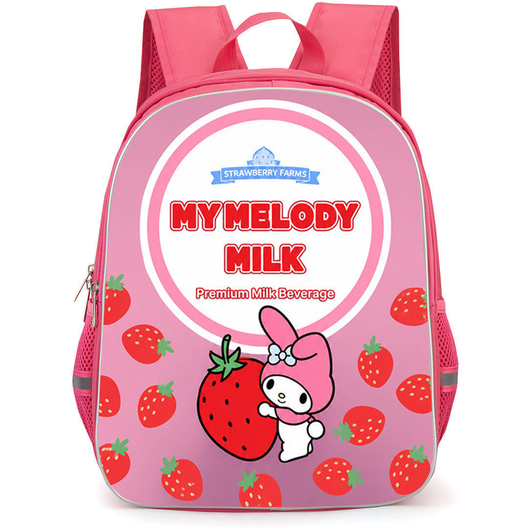 Sanrio My Melody Backpack School Bag StudentPack - My Melody Strawberry Milk Theme Poster
