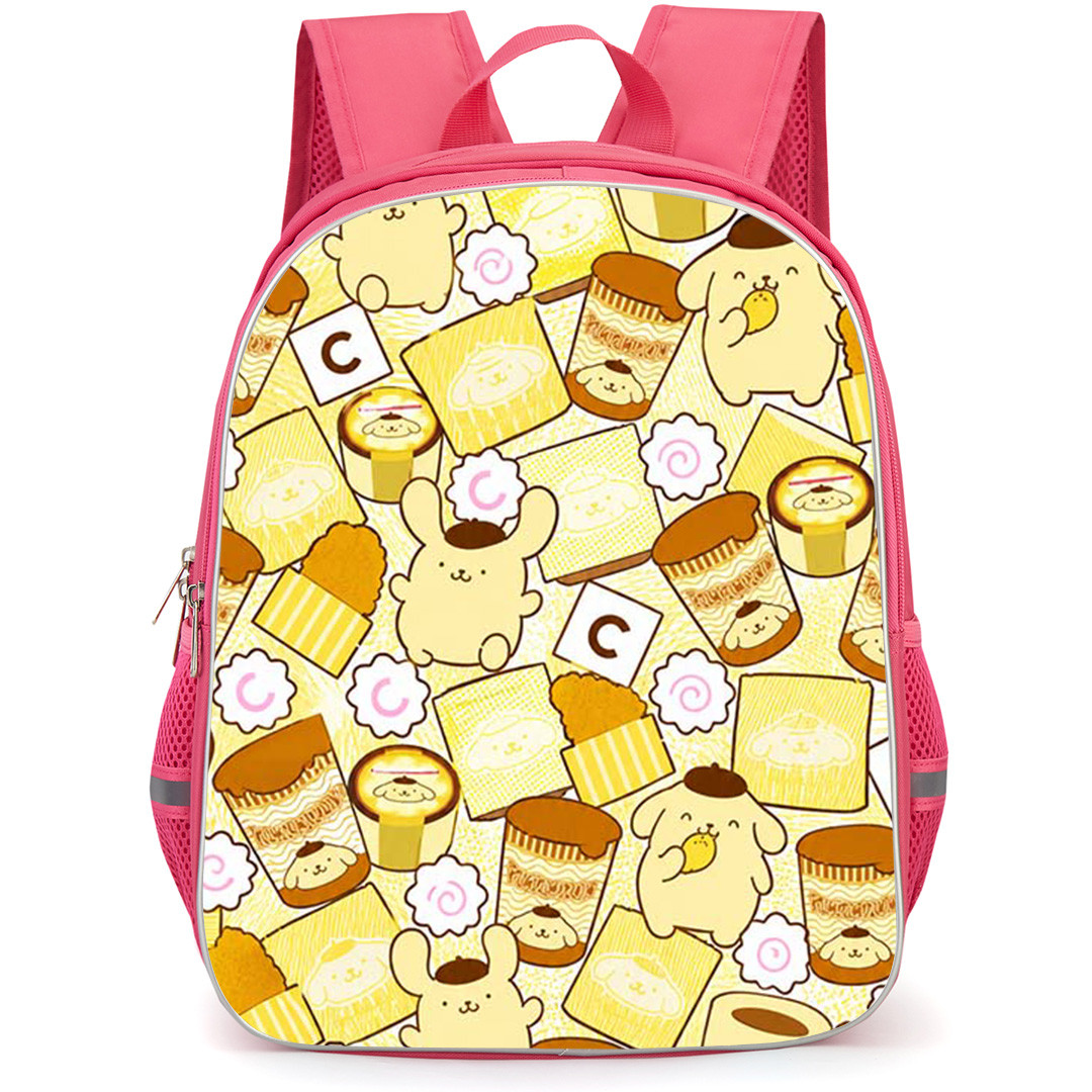Sanrio Pompompurin Backpack School Bag StudentPack - Pompompurin Golden Snack Collection Collage Poster