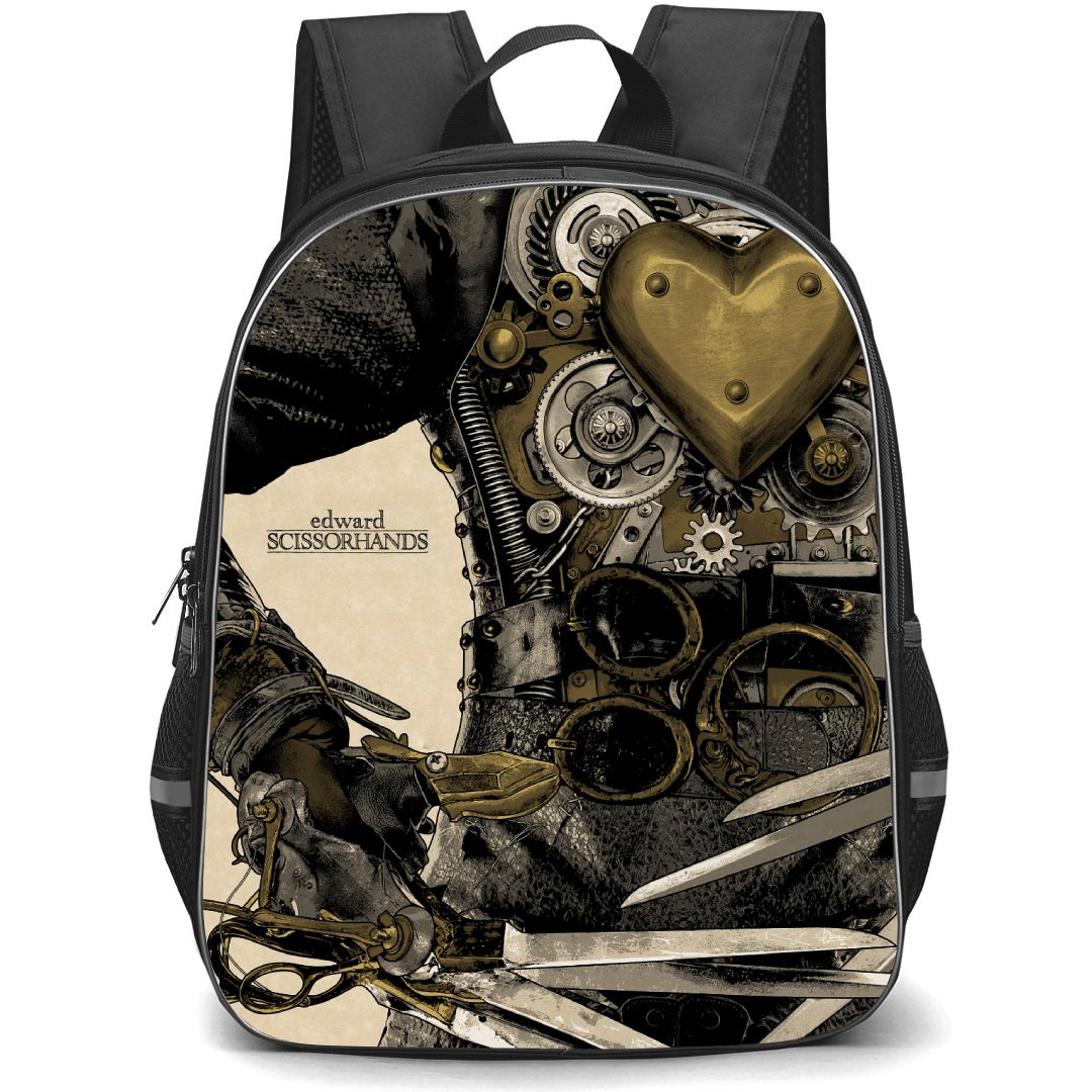 Edward Scissorhands Backpack StudentPack - Edward Scissorhands Half Portrait Illustration