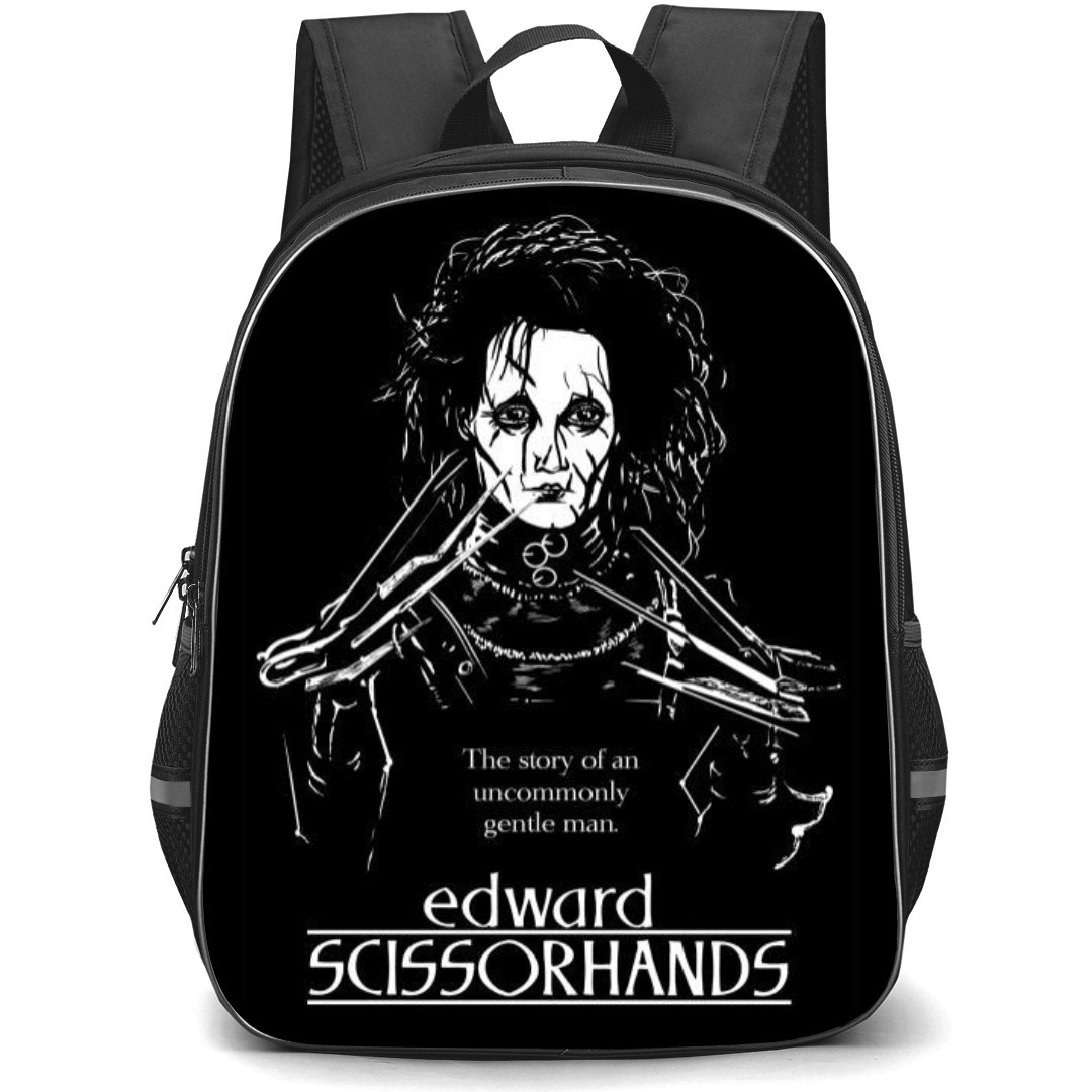 Edward Scissorhands Backpack StudentPack - Edward Scissorhands Portrait Grayscale On Black Background