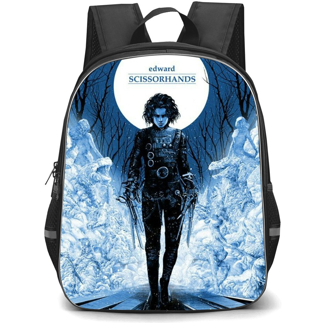 Edward Scissorhands Backpack StudentPack - Edward Scissorhands Portrait At Night Comic Art