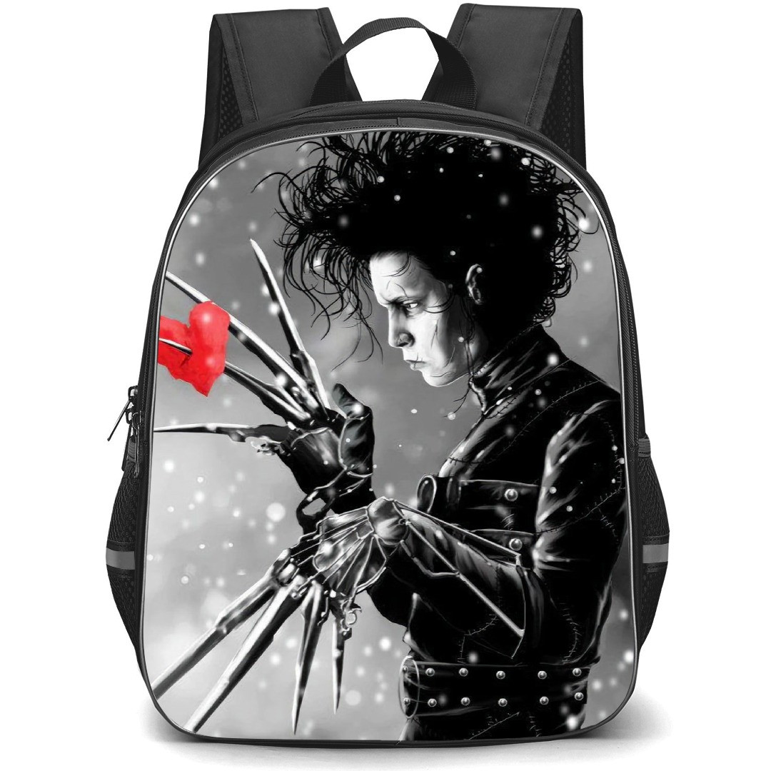 Edward Scissorhands Backpack StudentPack - Edward Scissorhands Side Portrait Grayscale