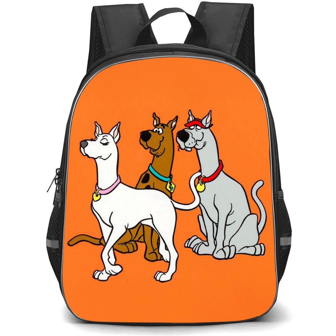 Scooby Doo Backpack StudentPack - Scooby Doo Scooby Dee And Scooby Dum In Orange Background