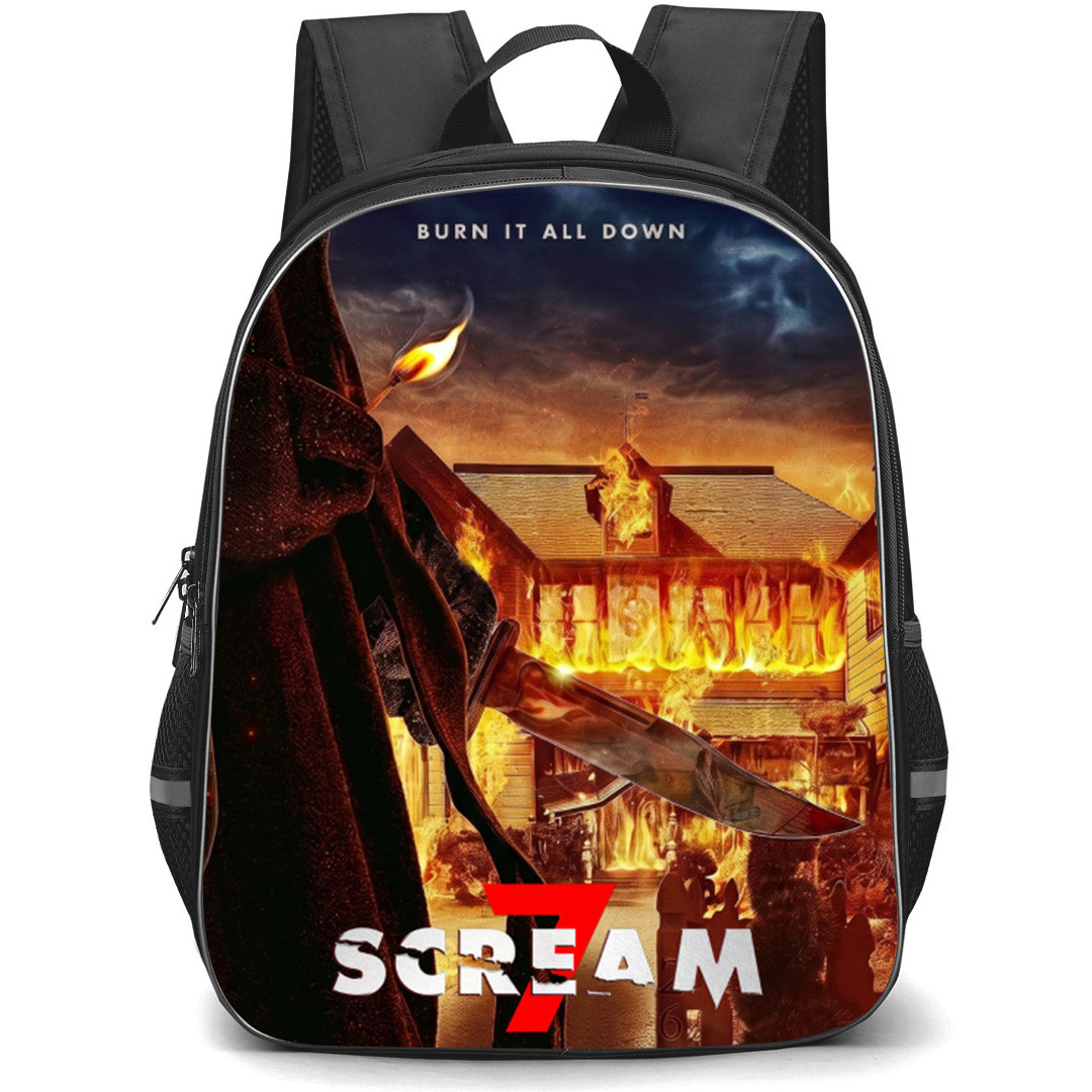 Scream 7 Backpack School Bag StudentPack - Burn It All Down Series Poster