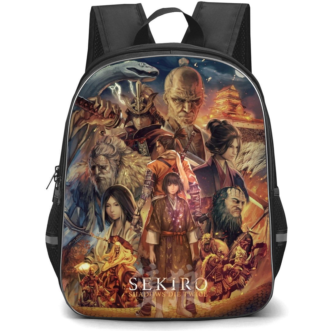 Sekiro Shadows Die Twice Backpack School Bag StudentPack - Sekiro Shadows Die Twice Characters Of Ashina