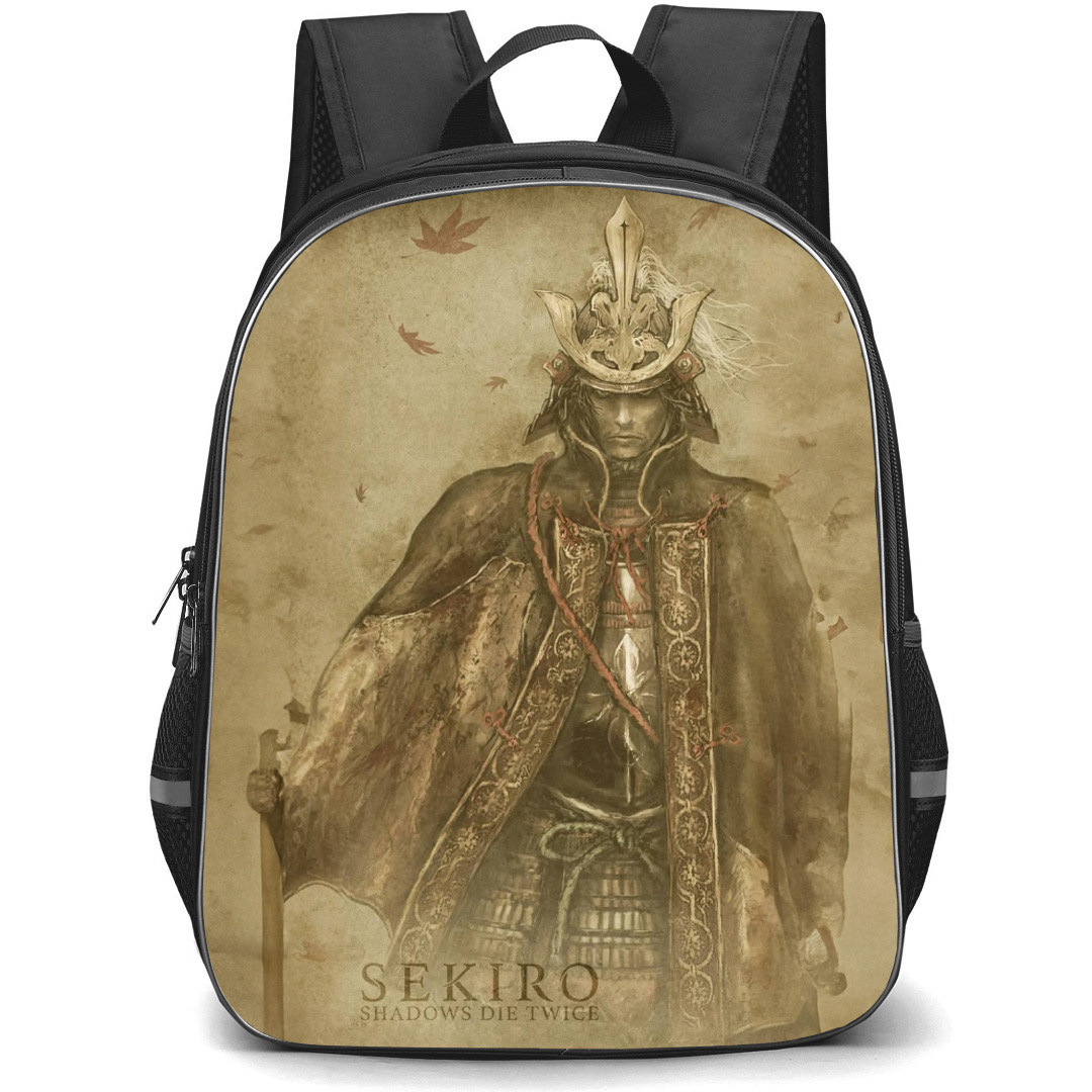 Sekiro Shadows Die Twice Genichiro Ashina Backpack School Bag StudentPack - Genichiro Ashina Portrait Vintage Art