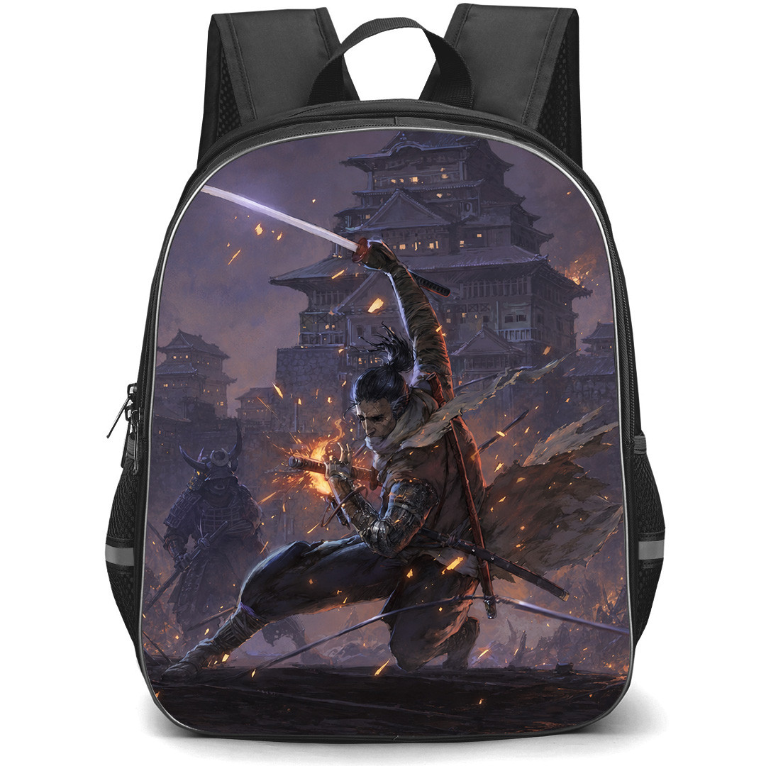 Sekiro Shadows Die Twice Sekiro Backpack School Bag StudentPack - Sekiro The Battle of Ashina Castle
