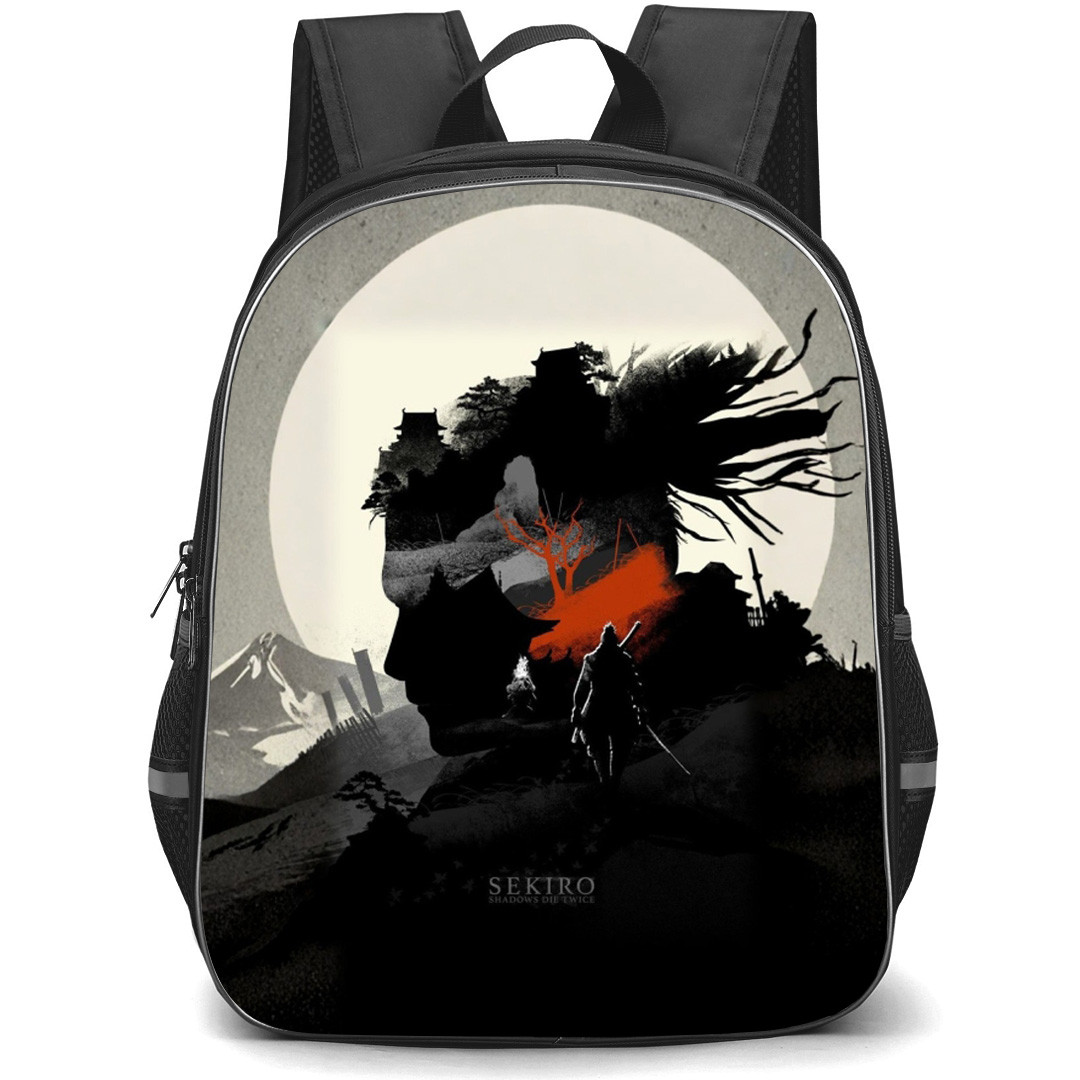 Sekiro Shadows Die Twice Sekiro Backpack School Bag StudentPack - Sekiro Lone Shadow Silhouette