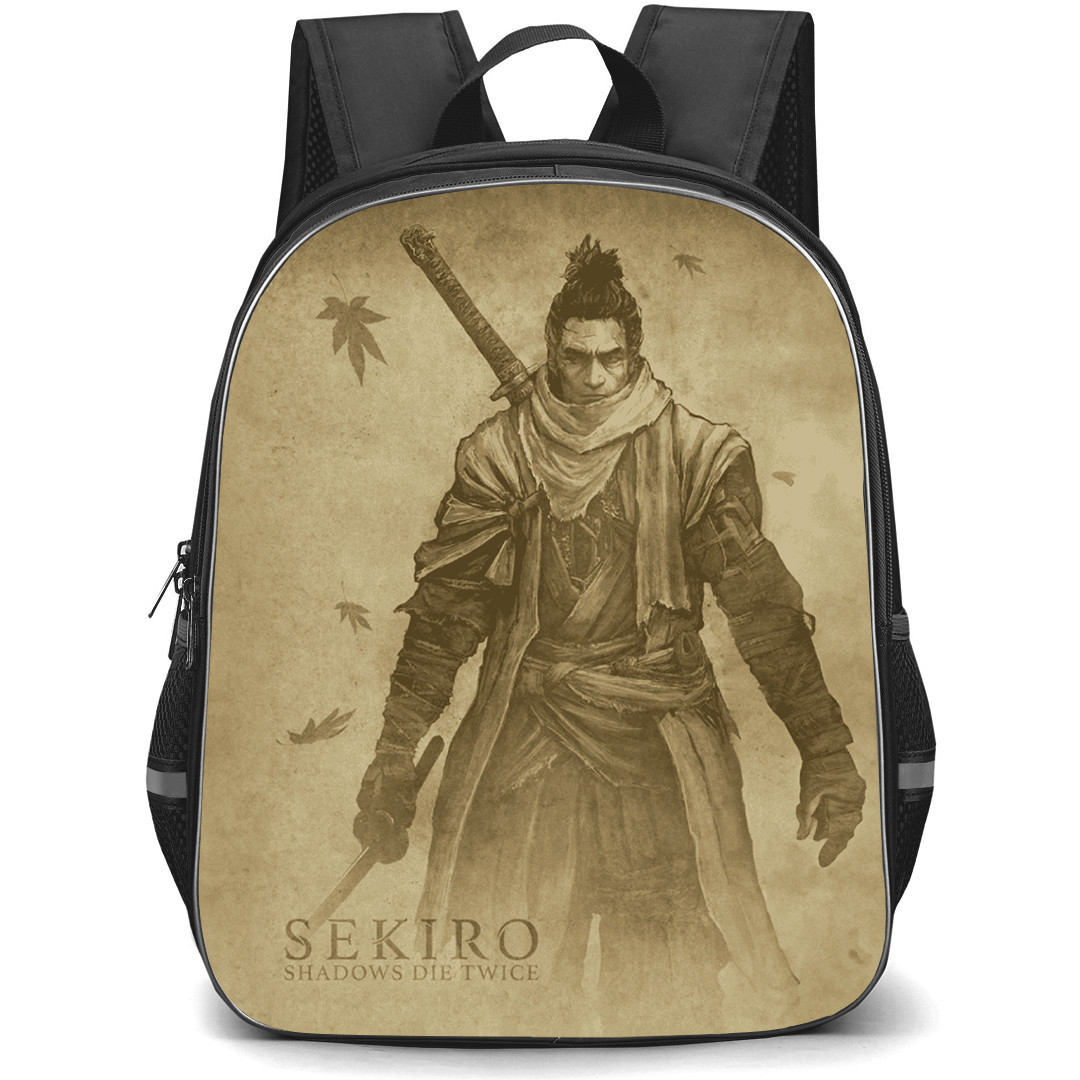 Sekiro Shadows Die Twice Sekiro Backpack School Bag StudentPack - Sekiro Portrait Vintage Art