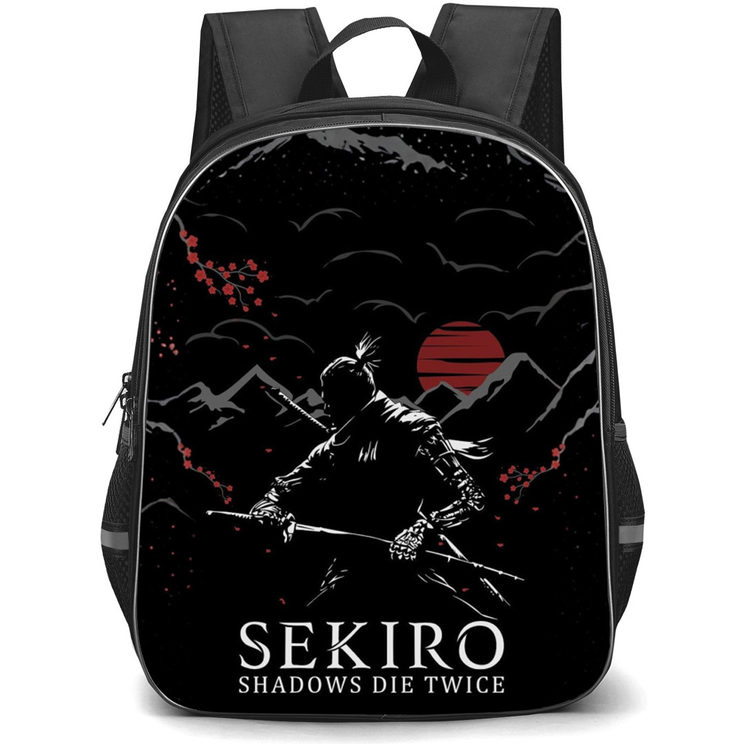 Sekiro Shadows Die Twice Sekiro Backpack School Bag StudentPack - Sekiro The Wolf Samurai Side View Poster