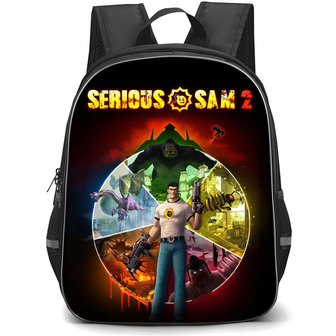 Serious Sam Backpack School Bag StudentPack - Serious Sam 2 Game Cover Poster