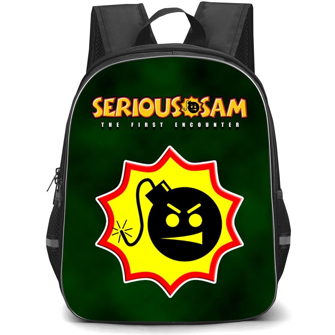 Serious Sam Bomb Backpack School Bag StudentPack - Bomb Badge Poster
