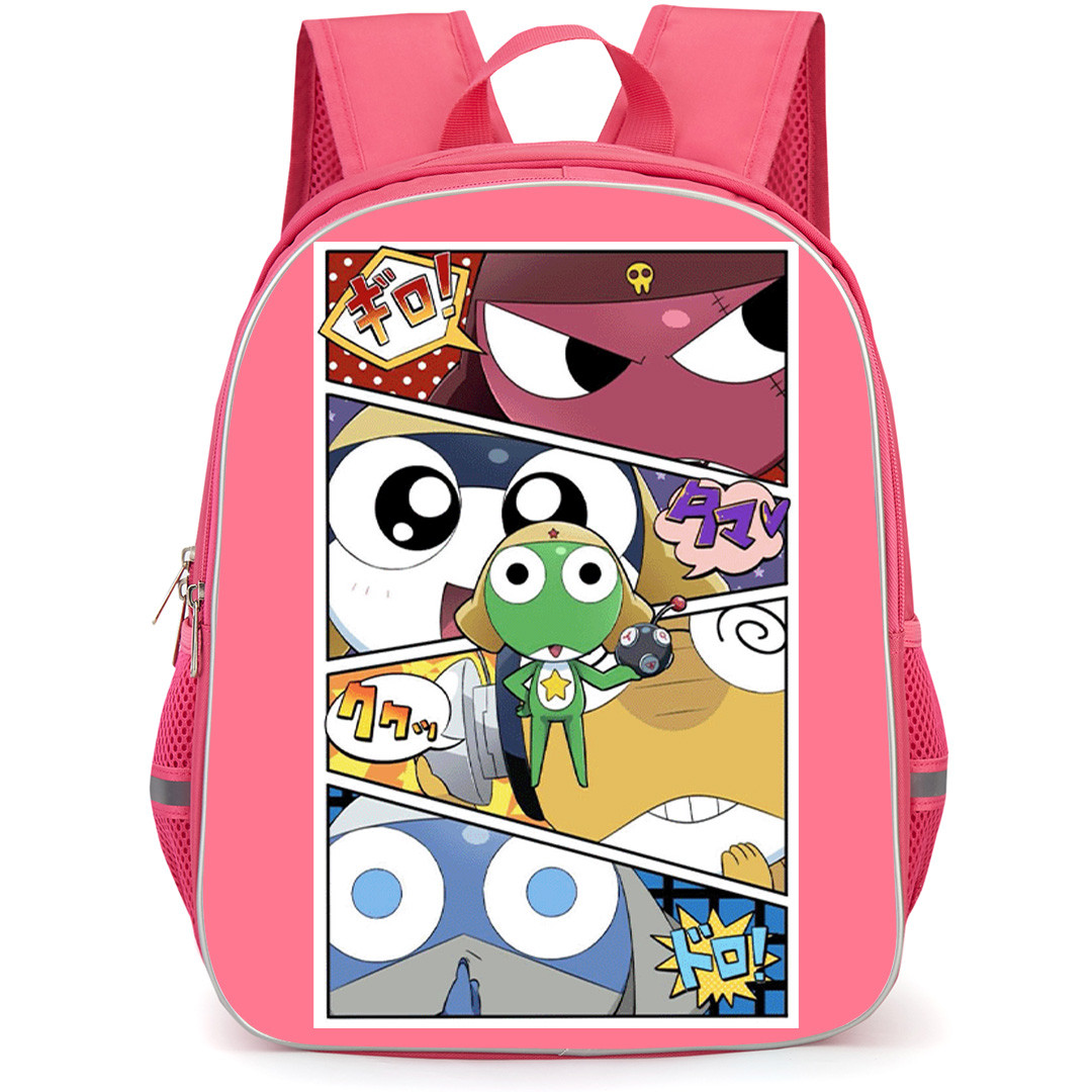 Sgt Frog Backpack School Bag StudentPack - Sgt Frog Characters Eyes Illustration Art Sticker