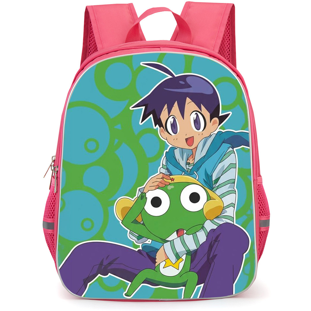 Sgt Frog Backpack School Bag StudentPack - Sgt Frog Fuyuki Hinata And Sargento Keroro Illustration Art Poster