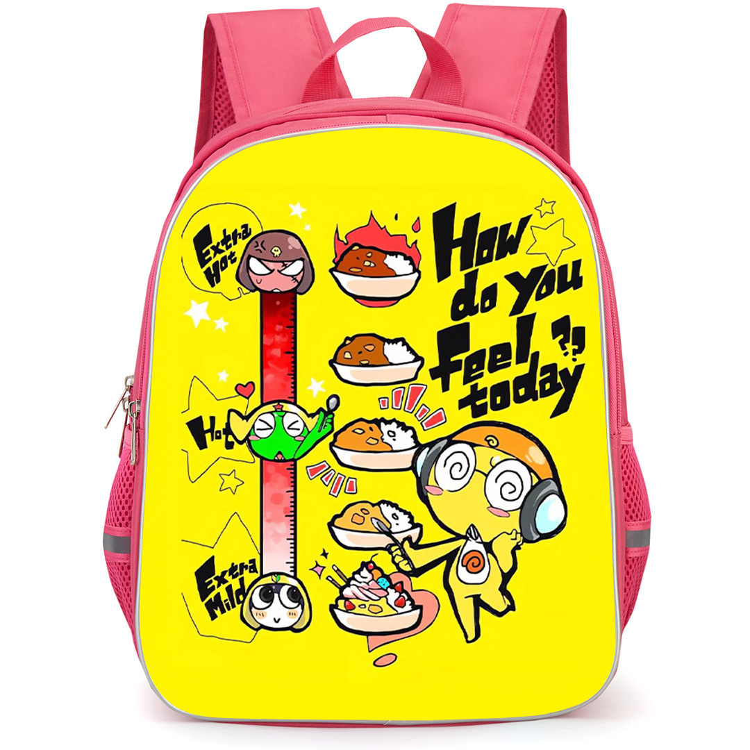 Sgt Frog Alferez Kururu Backpack School Bag StudentPack - Alferez Kururu How Do You Feel Today Poster Yellow Background