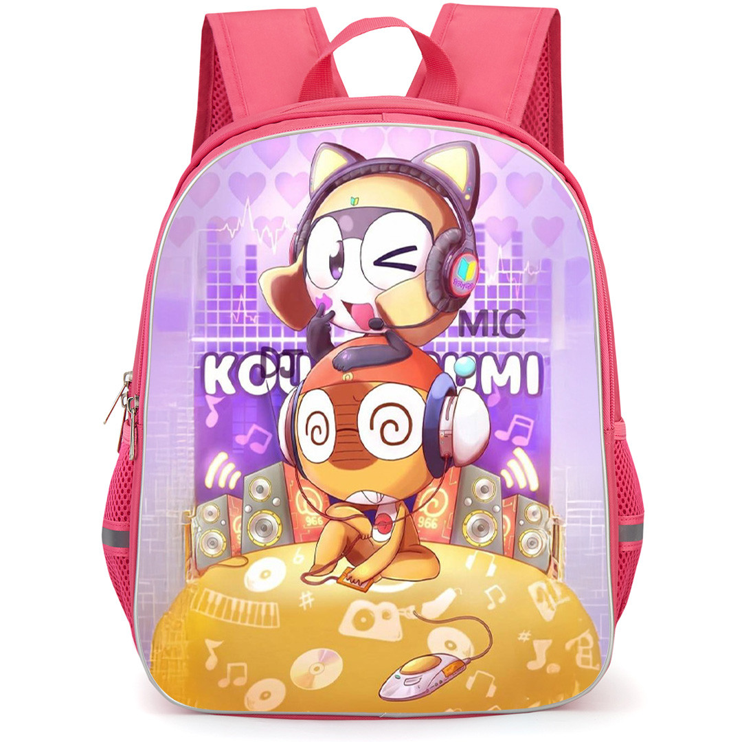 Sgt Frog Backpack School Bag StudentPack - Sgt Frog Recluta Tamama And Alferez Kururu As DJs Poster