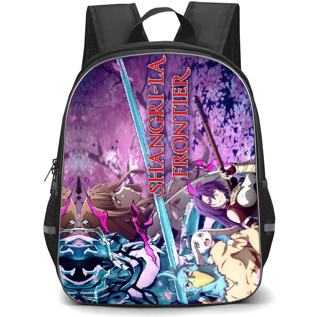 Shangri-La Frontier Backpack StudentPack - Characters Cherry Blossom Background