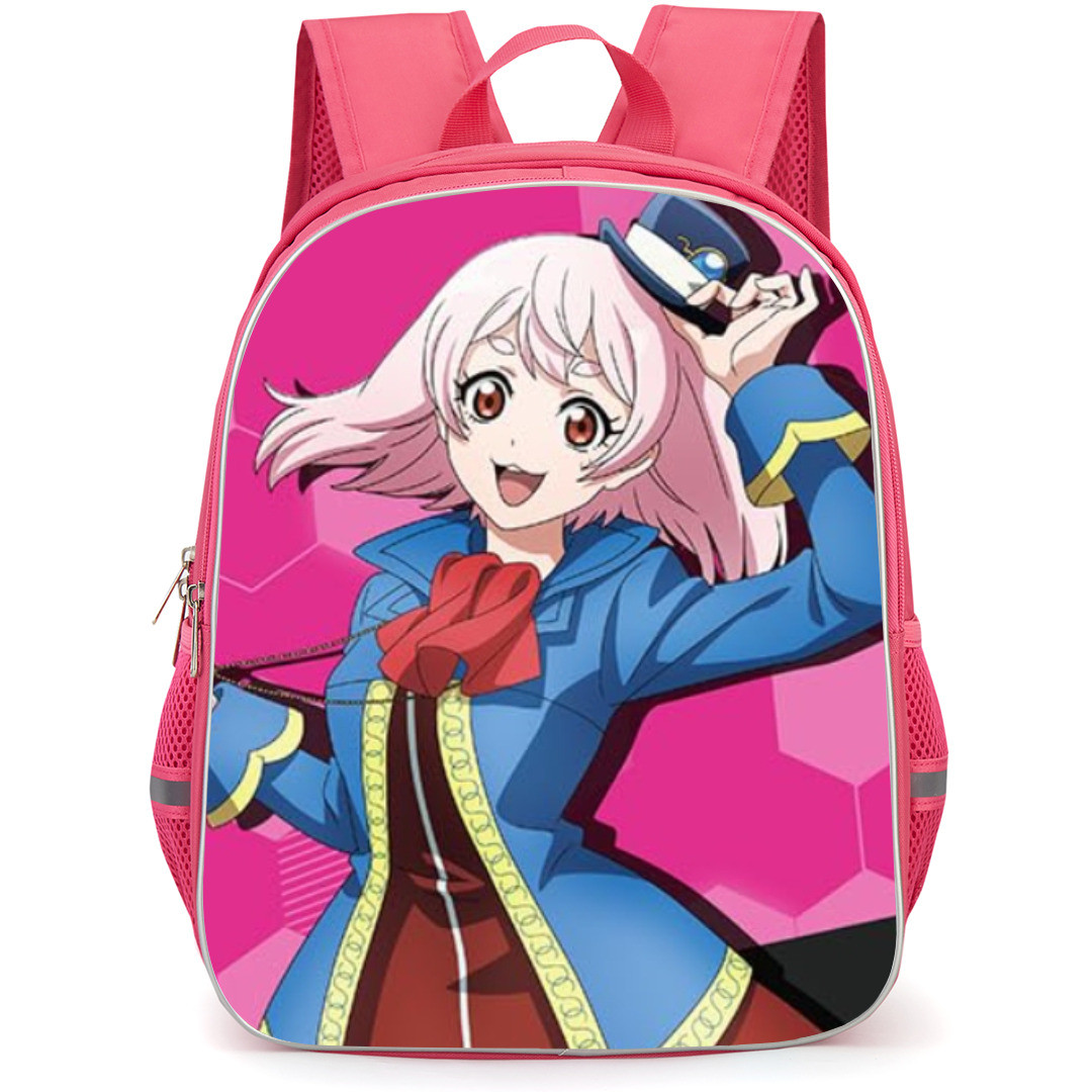 Shangri-La Frontier Emul Backpack StudentPack - Emul Pink Hexagon Background
