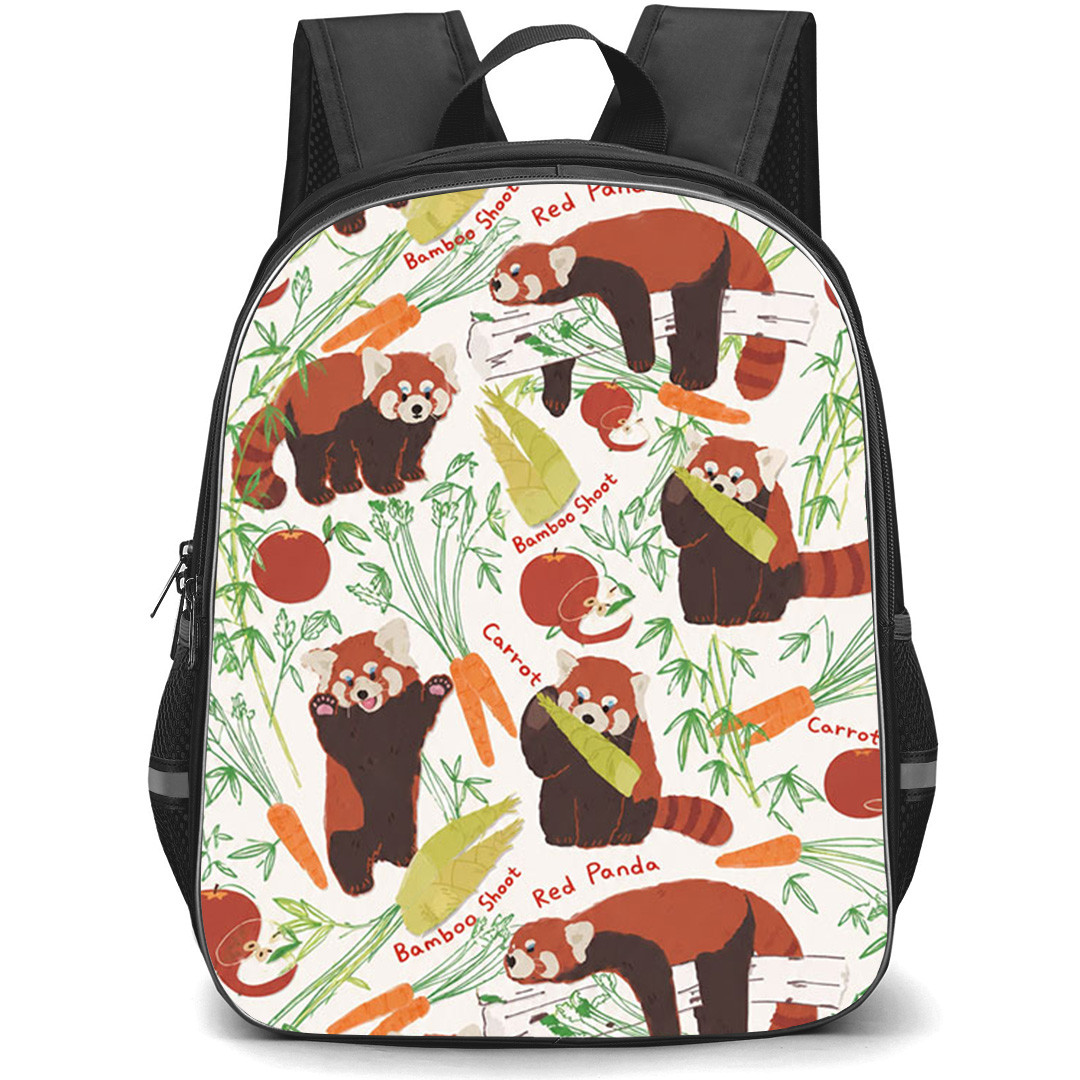 Shanghai Zoo Backpack School Bag StudentPack - Shanghai Zoo Little Socialite Playful Red Panda Poster