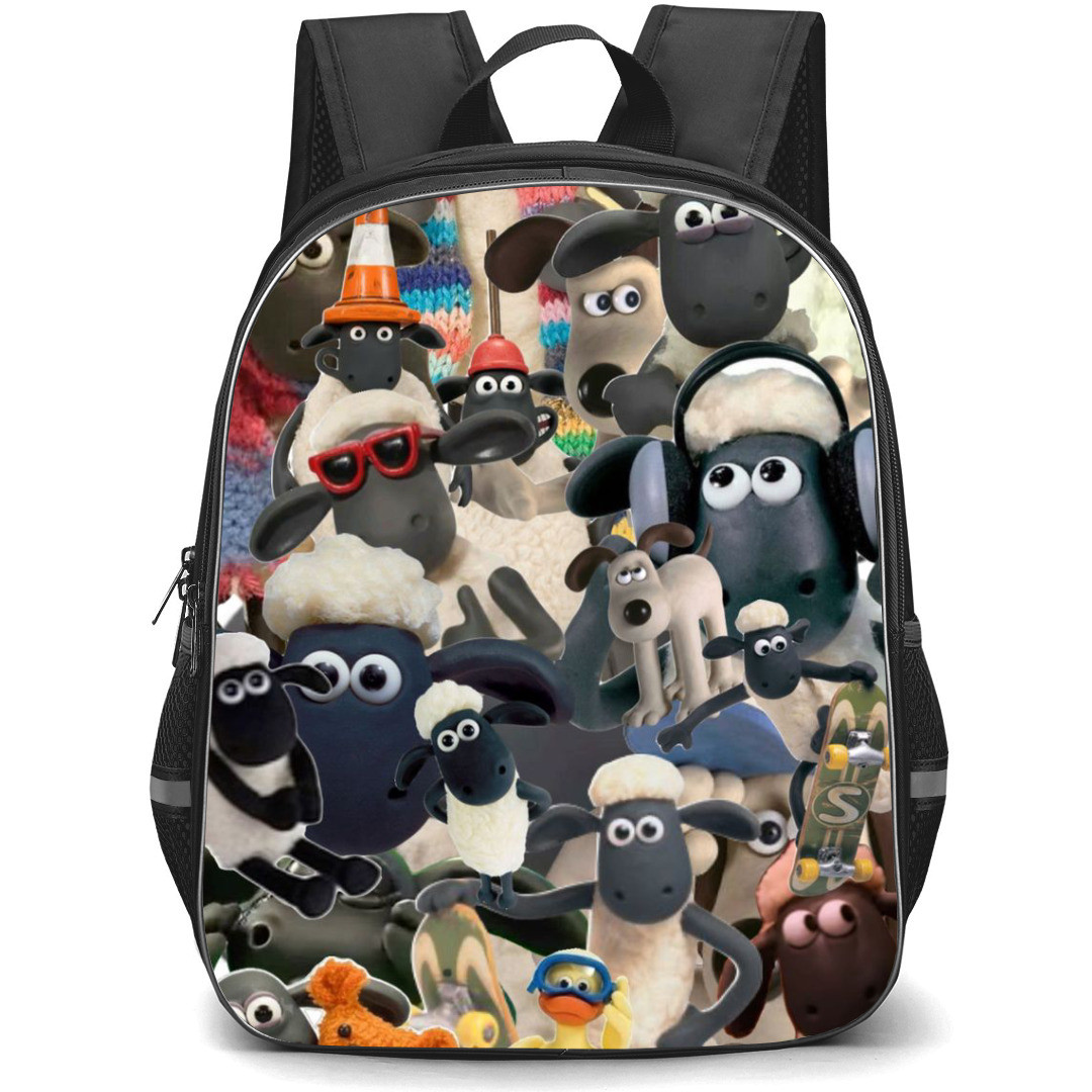 Shaun The Sheep Backpack StudentPack - Shaun The Sheep Faces Collage Poster