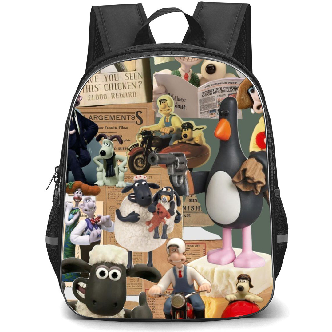 Shaun The Sheep Backpack StudentPack - Shaun The Sheep Retro Collage Poster