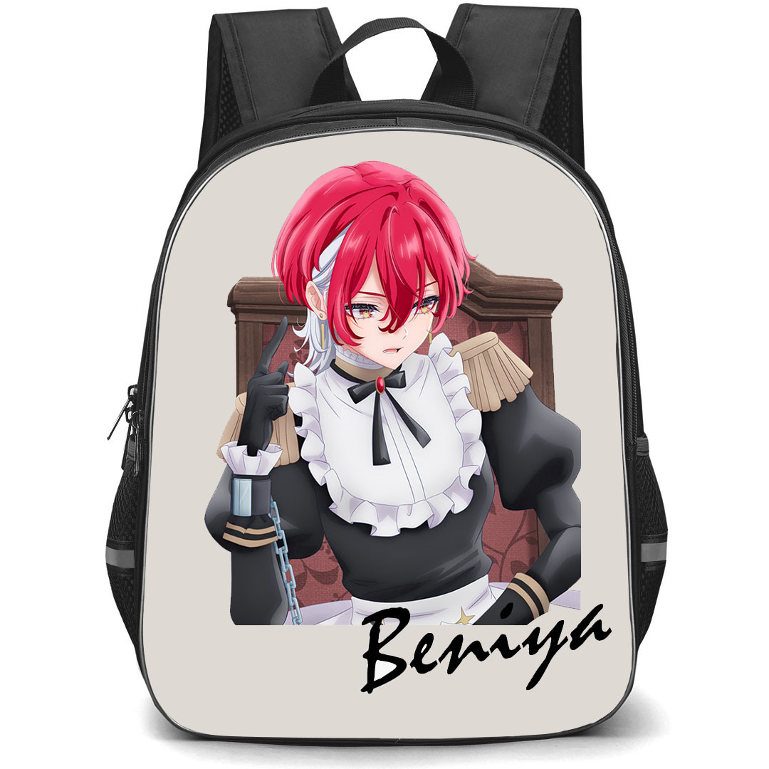 SHIBOYUGI Playing Death Games to Put Food On The Table Beniya Backpack School Bag StudentPack - Beniya Sitting On A Chair Anime Art Poster