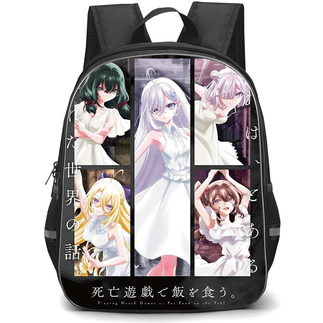 SHIBOYUGI Playing Death Games to Put Food On The Table Backpack School Bag StudentPack - SHIBOYUGI Character Poster