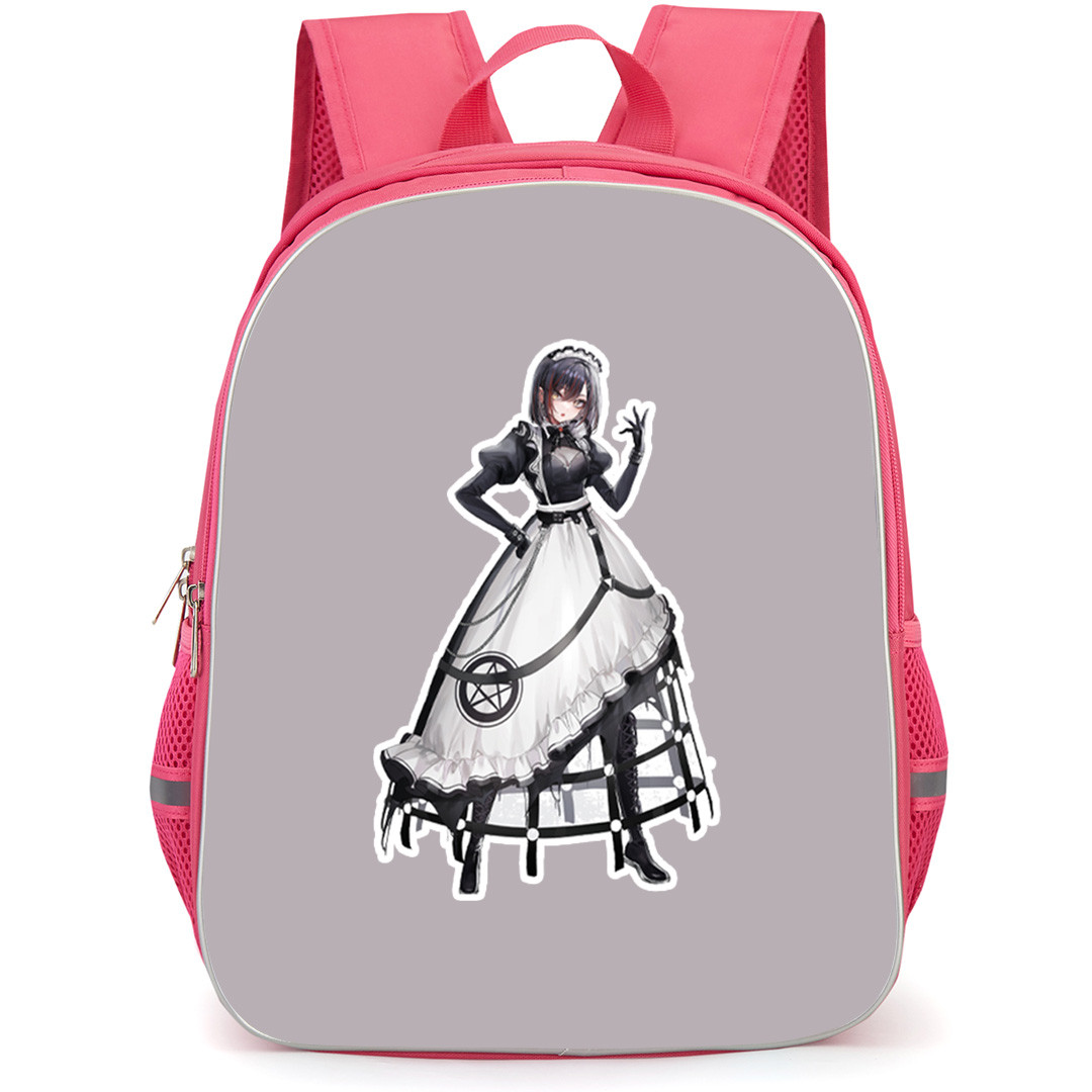SHIBOYUGI Playing Death Games to Put Food On The Table Kokuto Backpack School Bag StudentPack - Kokuto Standing Anime Art Sticker On Gray Background