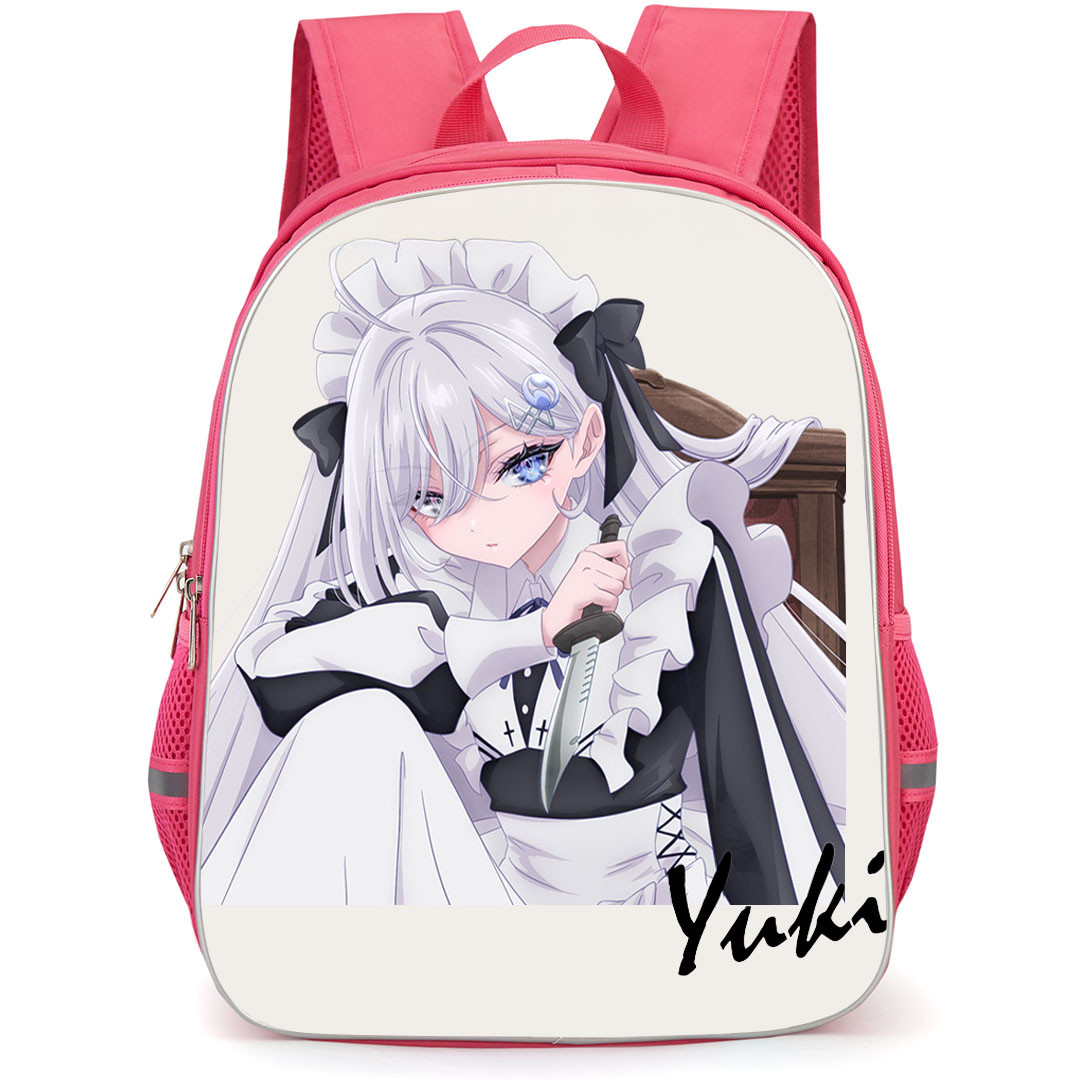 SHIBOYUGI Playing Death Games to Put Food On The Table Yuki Backpack School Bag StudentPack - Yuki Sitting On A Chair Anime Art Poster