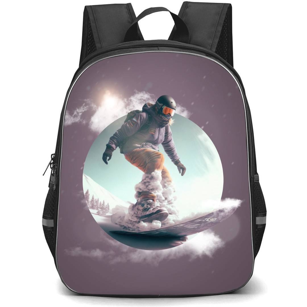 Skating Case Backpack StudentPack - Snowboarding Illustration