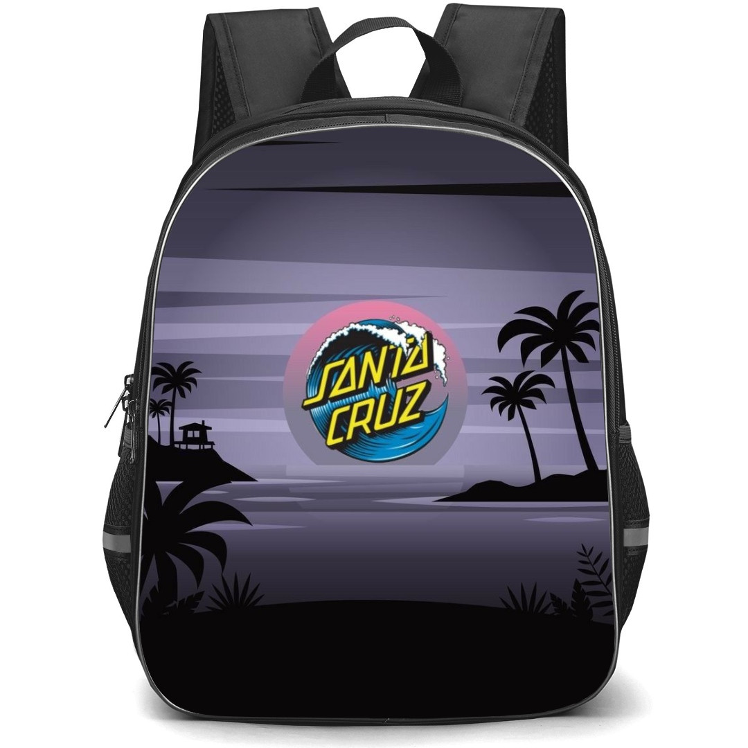Skating Santa Cruz Case Backpack StudentPack - Santa Cruz Beach Silhoutte