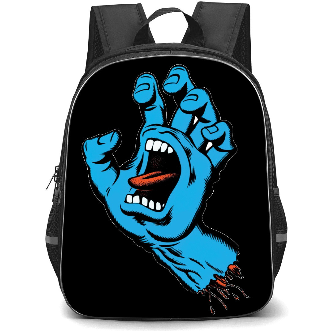 Skating Santa Cruz Case Backpack StudentPack - Santa Cruz Blue Hand Illustration