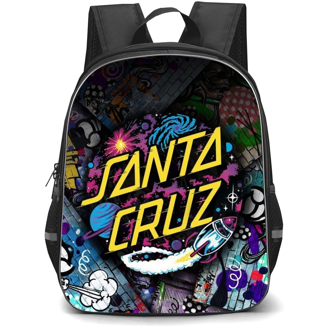 Skating Santa Cruz Case Backpack StudentPack - Santa Cruz Logo Graffiti Background