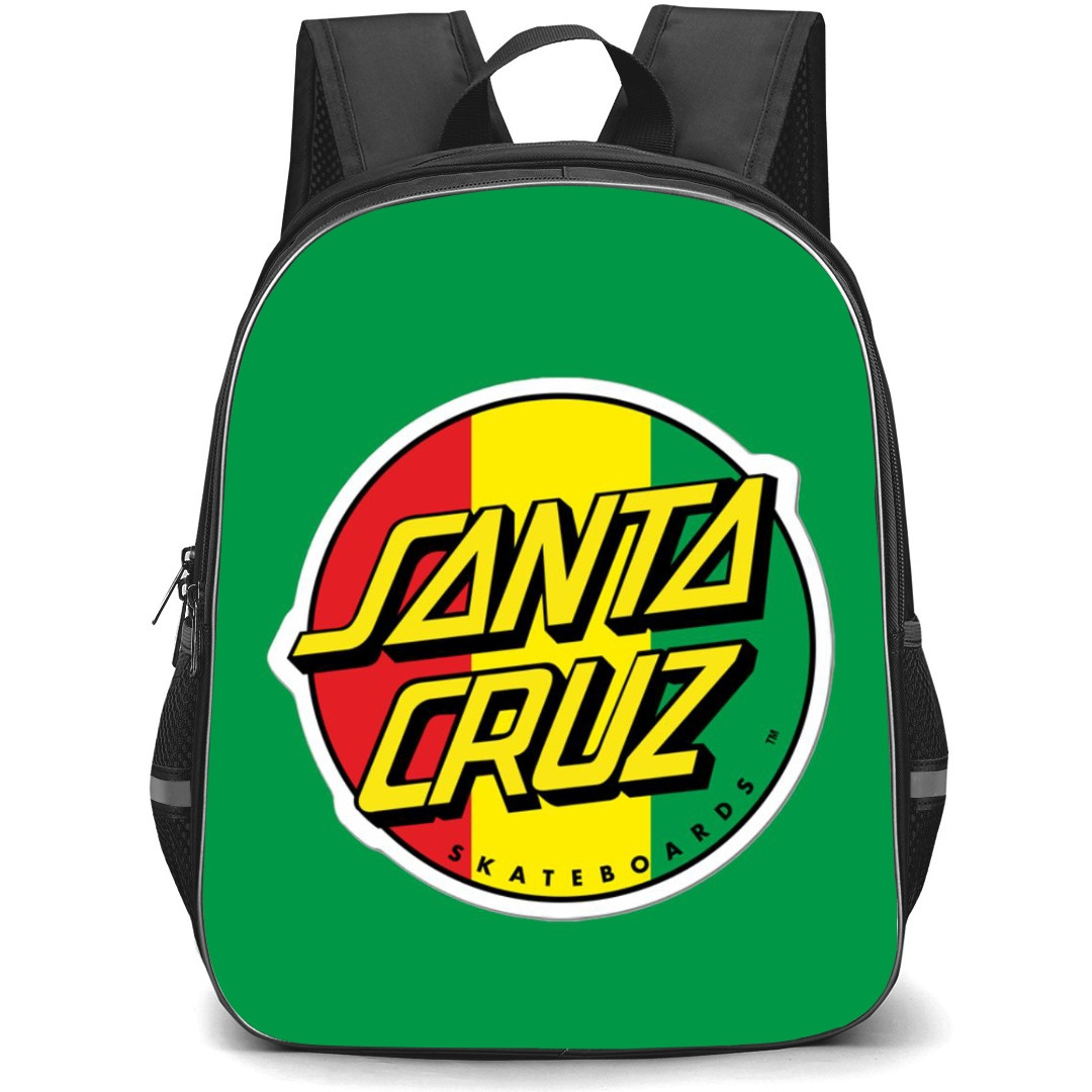 Skating Santa Cruz Case Backpack StudentPack - Santa Cruz Logo Red Yellow Green