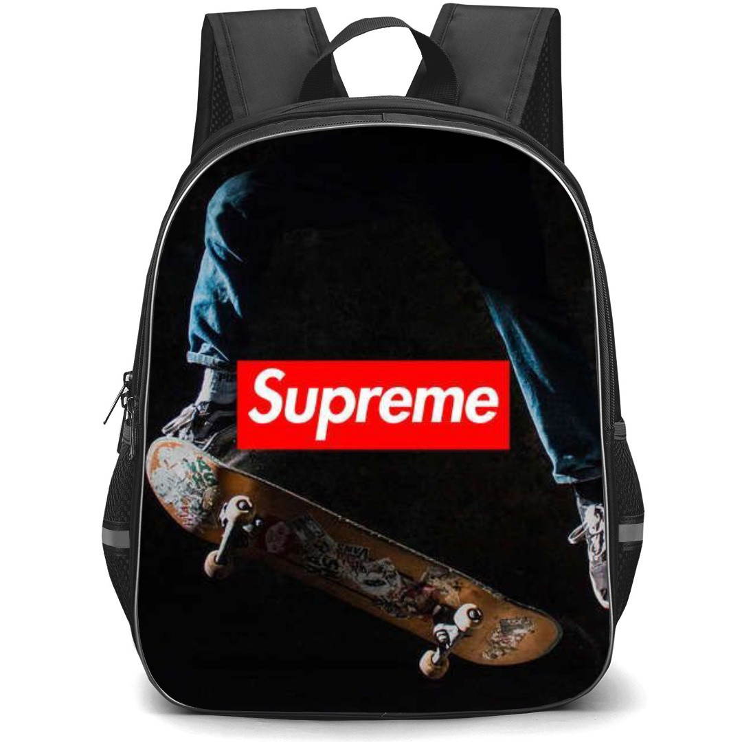 Skating Supreme Case Backpack StudentPack - Supreme Skateboarding Illustration