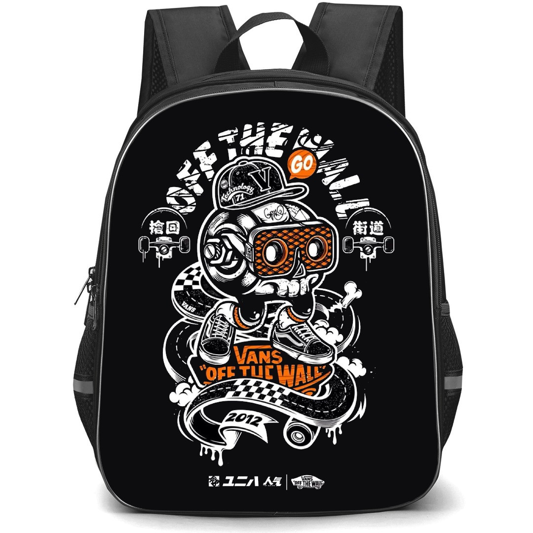Skating Vans Case Backpack StudentPack - Vans Black And White Graffiti